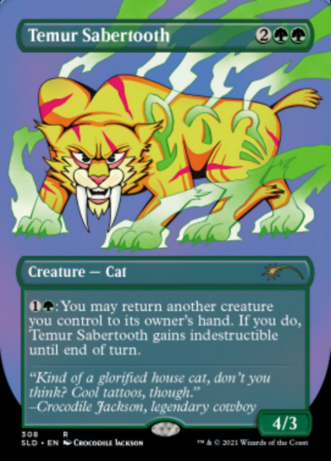 {R} Temur Sabertooth (Borderless) [Secret Lair Drop Series][SLD 308]