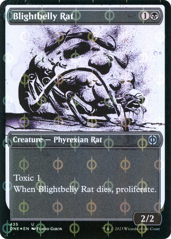 {C} Blightbelly Rat (Showcase Ichor Step-and-Compleat Foil) [Phyrexia: All Will Be One][ONE 435]