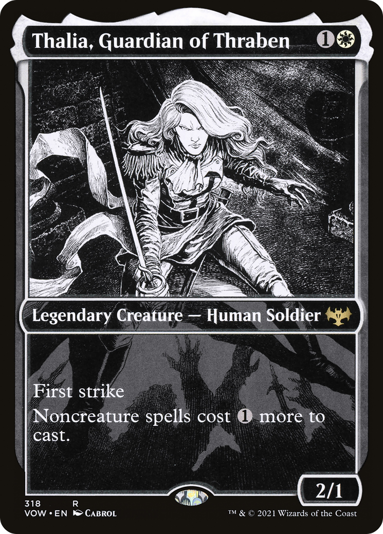 {R} Thalia, Guardian of Thraben (Showcase Eternal Night) [Innistrad: Crimson Vow][VOW 318]