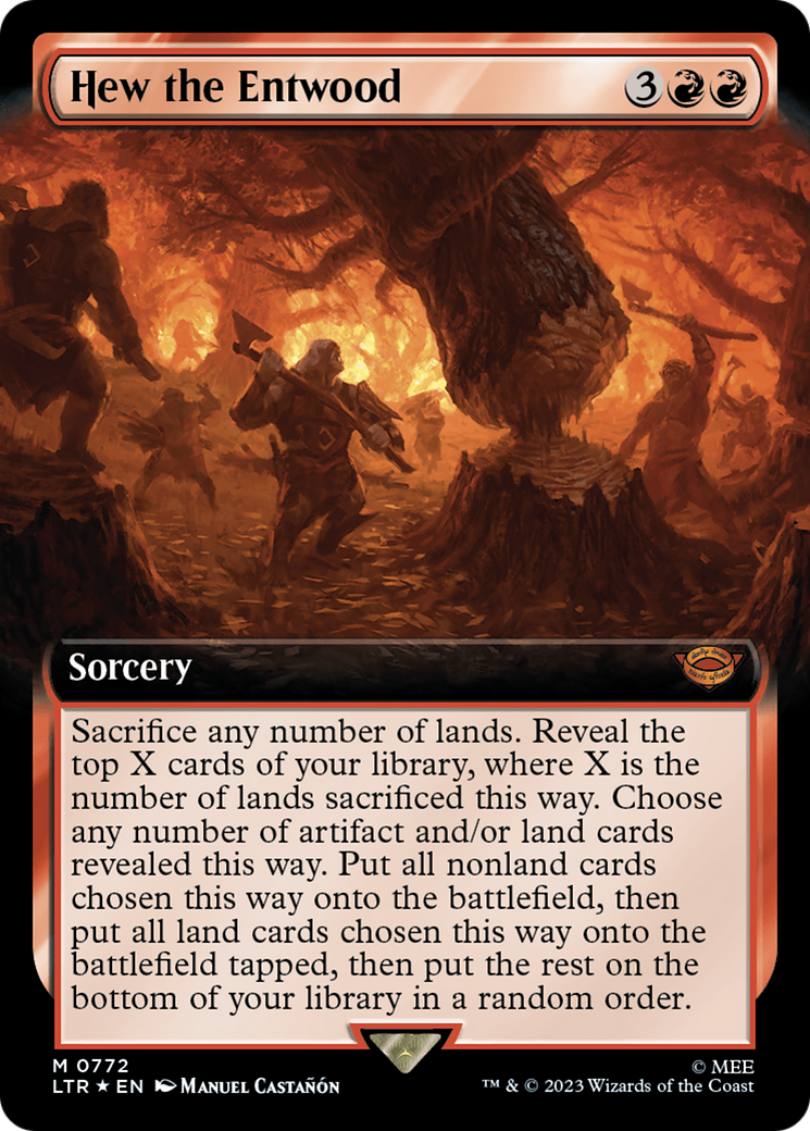 {R} Hew the Entwood (Extended Art) (Surge Foil) [The Lord of the Rings: Tales of Middle-Earth][LTR 772]