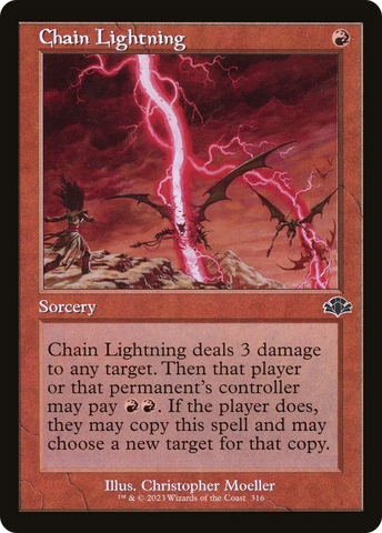 {C} Chain Lightning (Retro) [Dominaria Remastered][DMR 316]