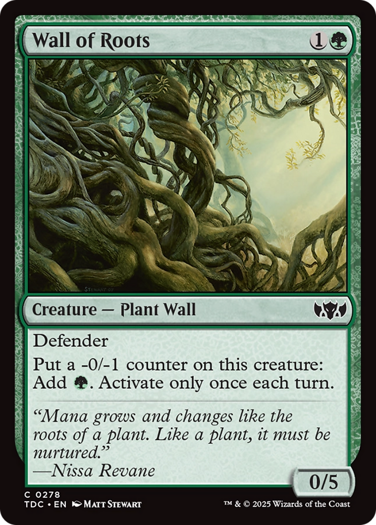 {C} Wall of Roots [Tarkir: Dragonstorm Commander][TDC 278]
