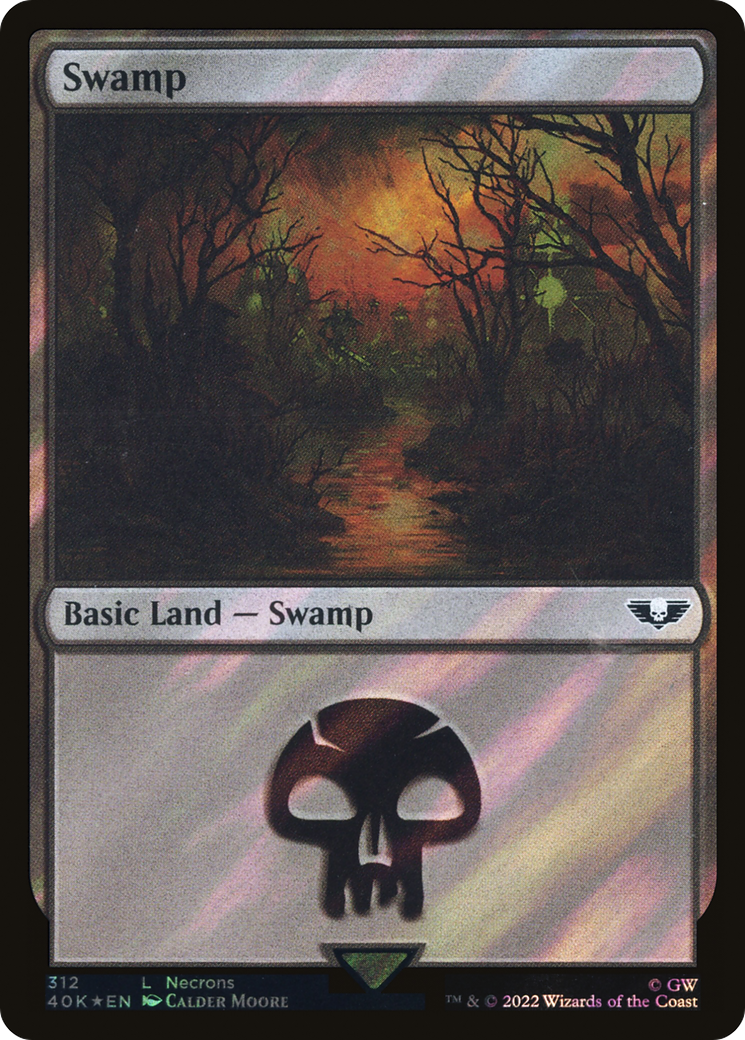 {B}[SFO 40K 312] Swamp (312) (Surge Foil) [Universes Beyond: Warhammer 40,000]