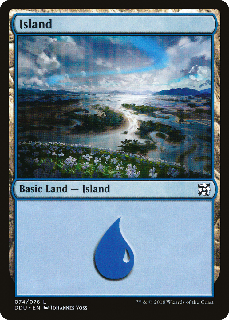 {B}[DDU 074] Island (74) [Duel Decks: Elves vs. Inventors]