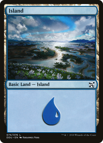 {B}[DDU 074] Island (74) [Duel Decks: Elves vs. Inventors]