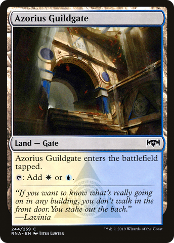 {C} Azorius Guildgate (244/259) [Ravnica Allegiance][RNA 244]