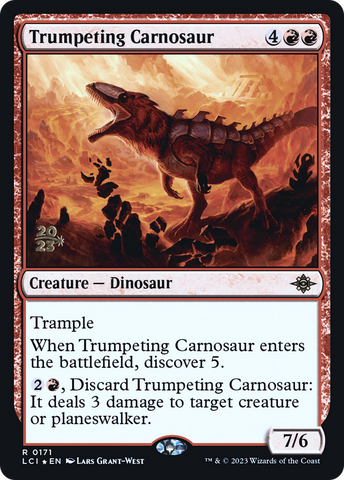 {@R} Trumpeting Carnosaur [The Lost Caverns of Ixalan Prerelease Cards][PR LCI 171]