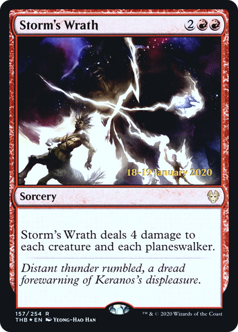 {R} Storm's Wrath [Theros Beyond Death Prerelease Promos][PR THB 157]