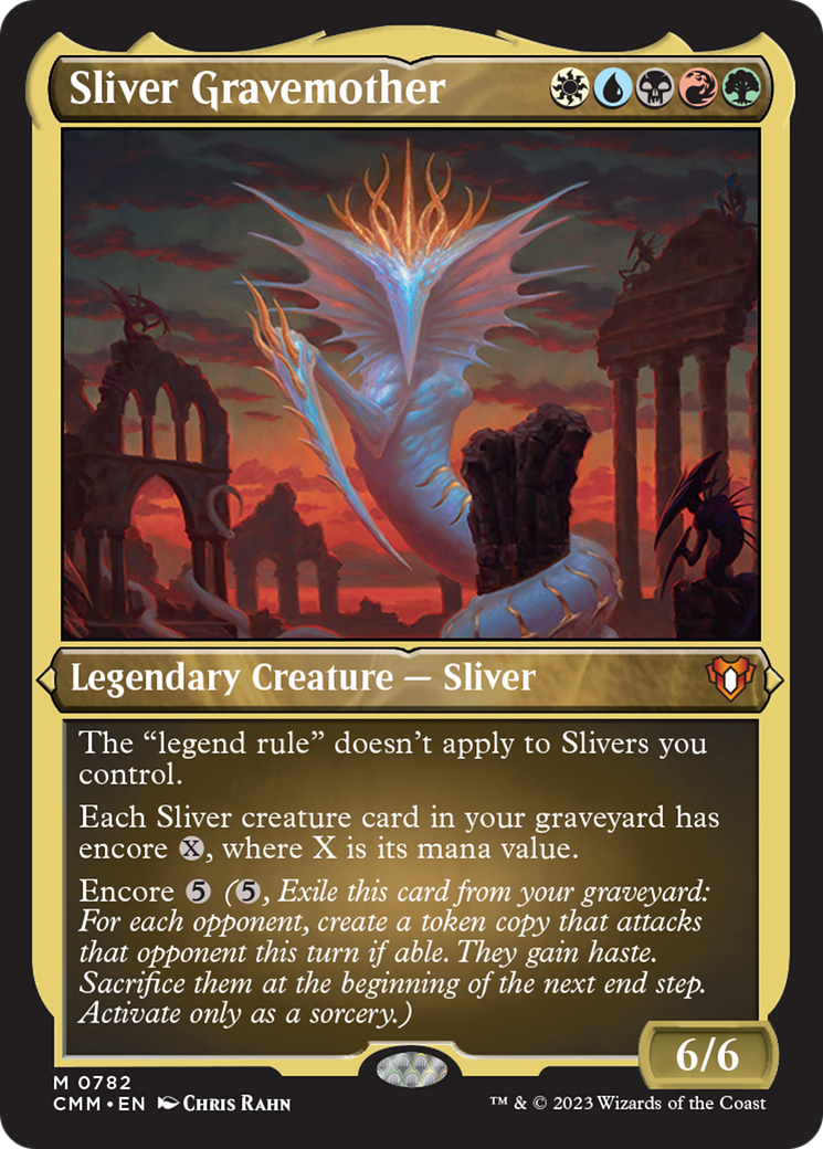 {R} Sliver Gravemother (Display Commander) (Foil Etched) [Commander Masters][CMM 782]