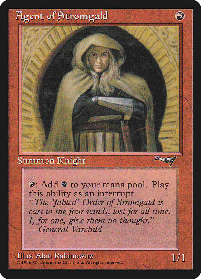 {C} Agent of Stromgald (Arms Crossed) [Alliances][ALL 64B]
