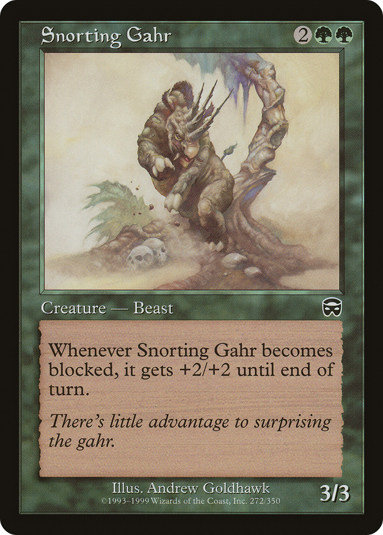 {C} Snorting Gahr [Mercadian Masques][MMQ 272]