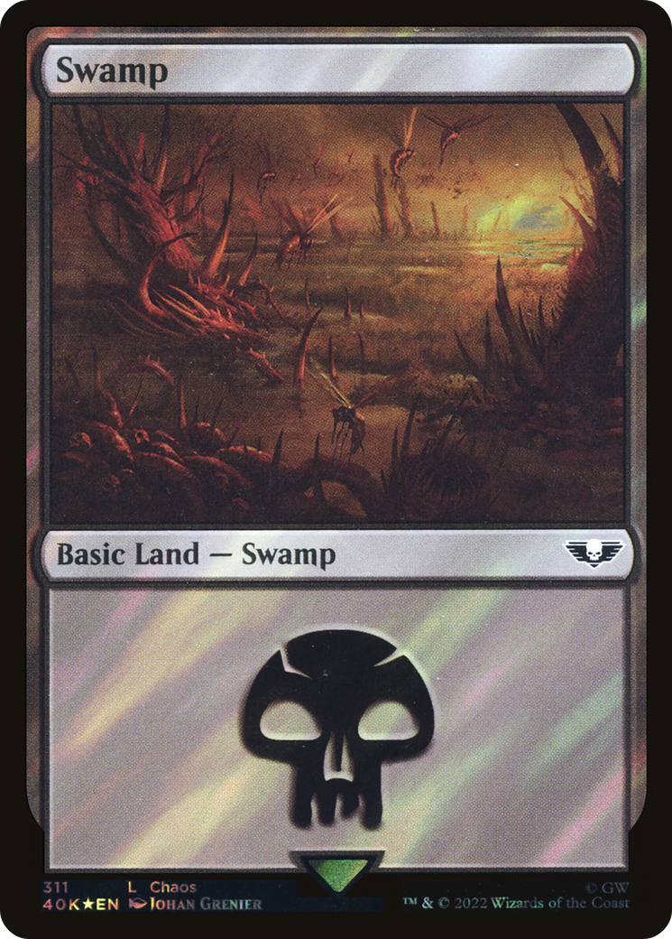 {B}[SFO 40K 311] Swamp (311) (Surge Foil) [Universes Beyond: Warhammer 40,000]