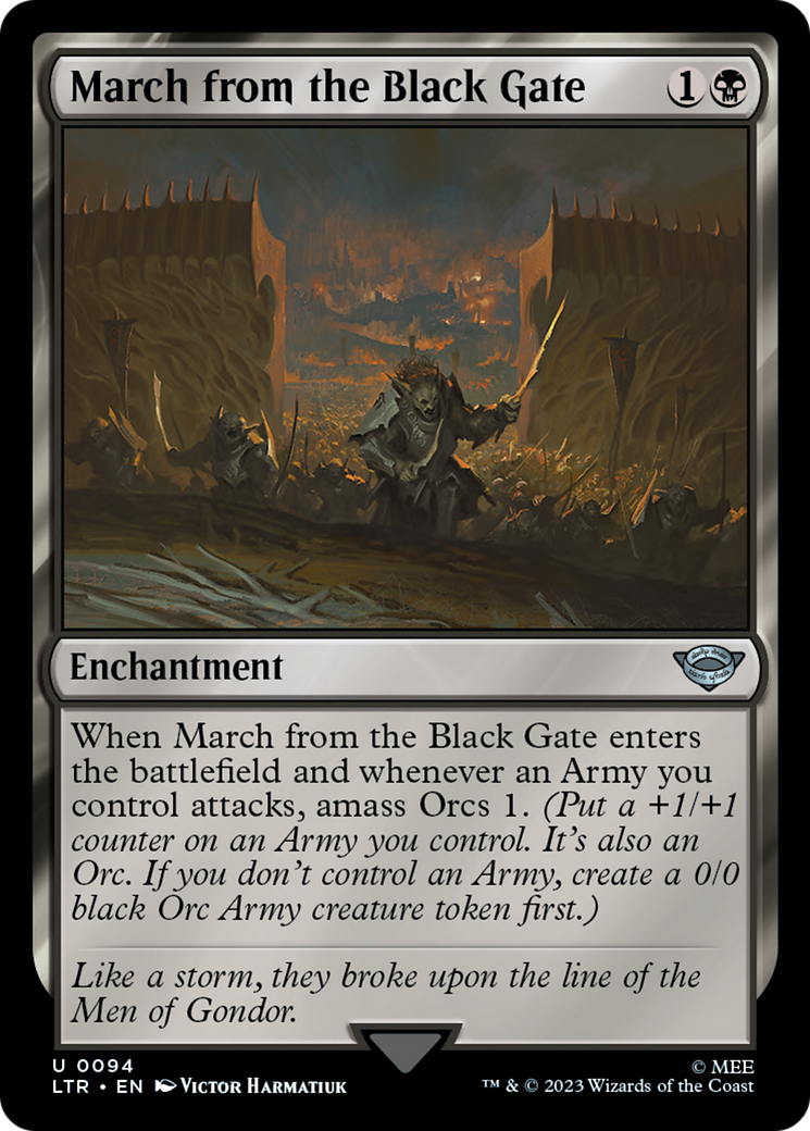 {C} March from the Black Gate [The Lord of the Rings: Tales of Middle-Earth][LTR 094]
