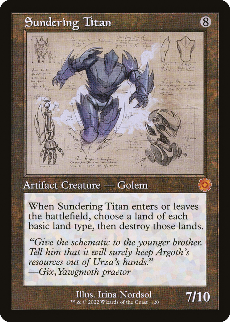 {R} Sundering Titan (Retro Schematic) [The Brothers' War Retro Artifacts][BRR 120]