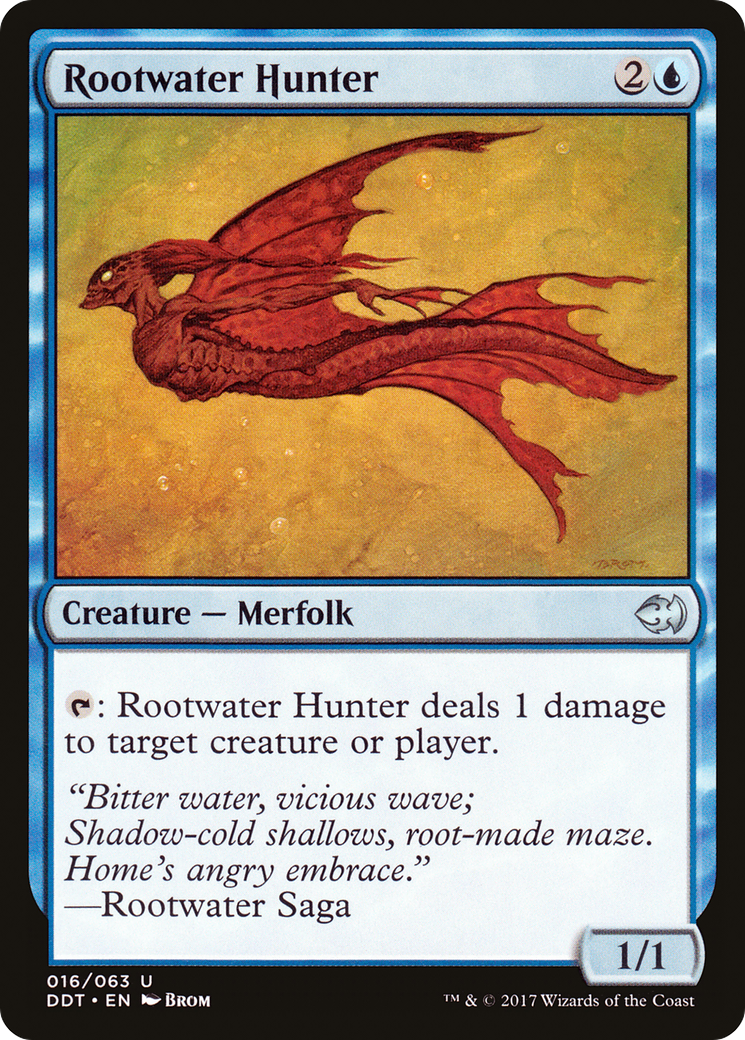{C} Rootwater Hunter [Duel Decks: Merfolk vs. Goblins][DDT 016]