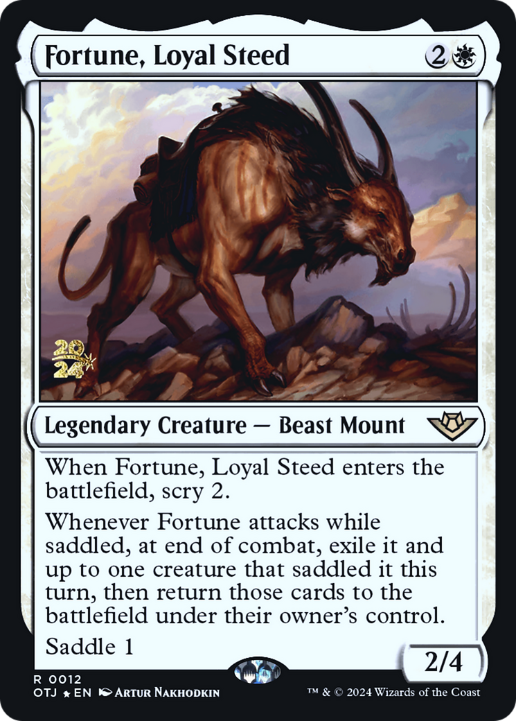 {@R} Fortune, Loyal Steed [Outlaws of Thunder Junction Prerelease Promos][PR OTJ 012]