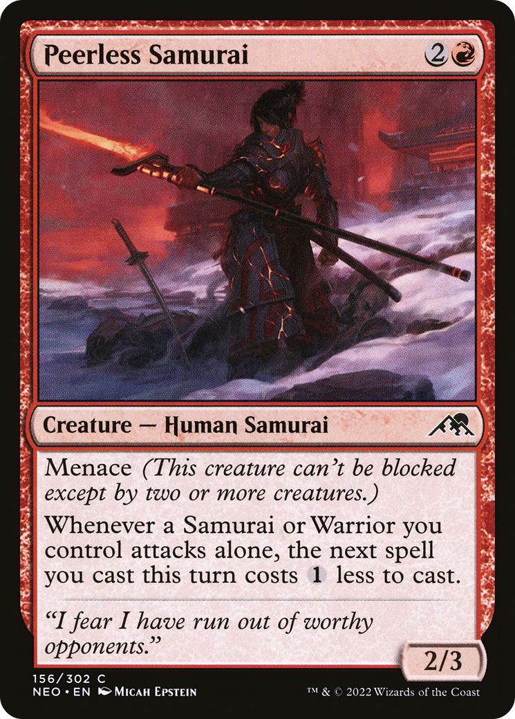 {C} Peerless Samurai [Kamigawa: Neon Dynasty][NEO 156]
