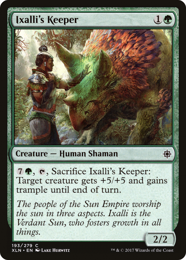 {C} Ixalli's Keeper [Ixalan][XLN 193]