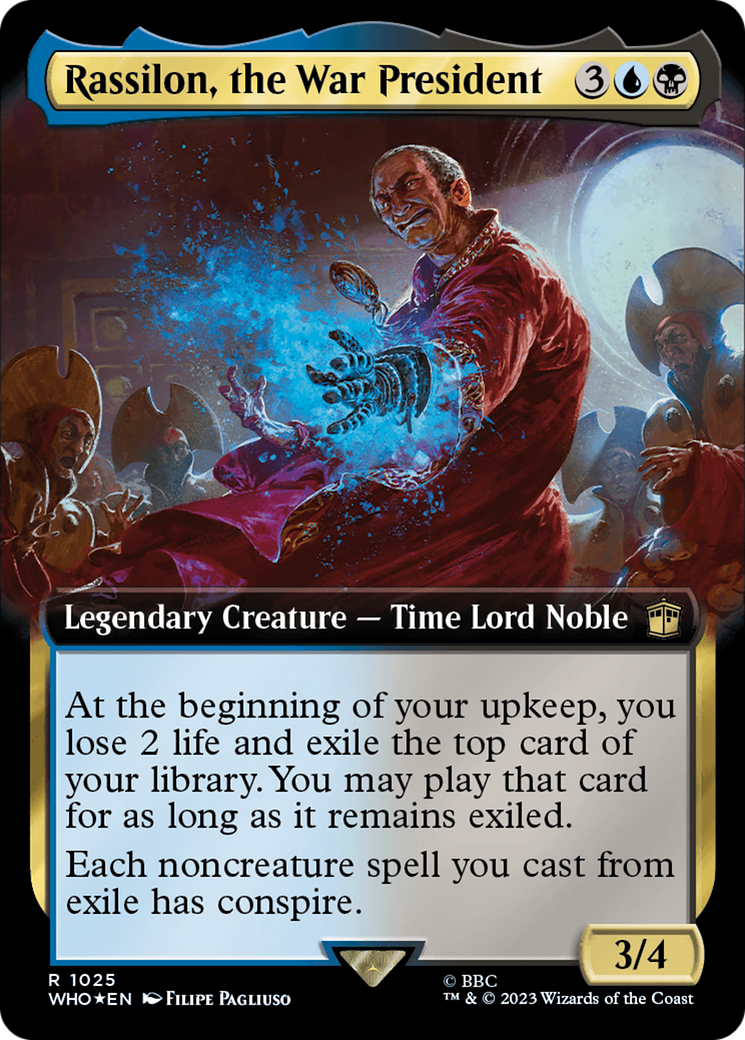 {R} Rassilon, the War President (Extended Art) (Surge Foil) [Doctor Who][WHO 1025]