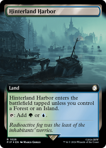 {R} Hinterland Harbor (Extended Art) (Surge Foil) [Fallout][PIP 1026]