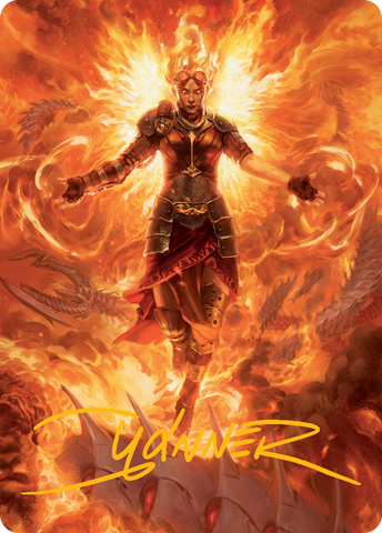 {A} Chandra, Hope's Beacon Art Card (Gold-Stamped Signature) [March of the Machine Art Series][GS AMOM 030]
