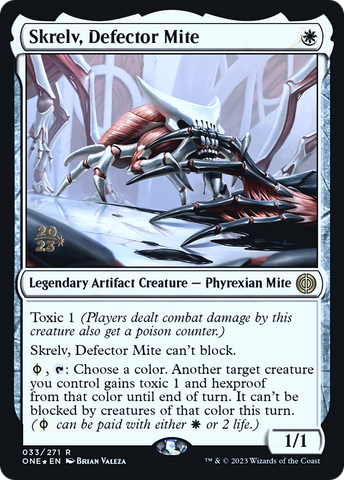 {R} Skrelv, Defector Mite [Phyrexia: All Will Be One Prerelease Promos][PR ONE 033]
