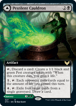 {R} Pestilent Cauldron // Restorative Burst (Extended Art) [Strixhaven: School of Mages][STX 327]