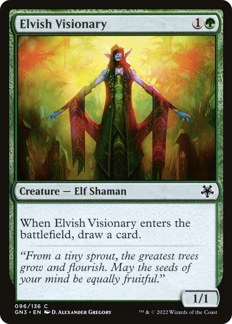 {C} Elvish Visionary [Game Night 2022][GN3 096]