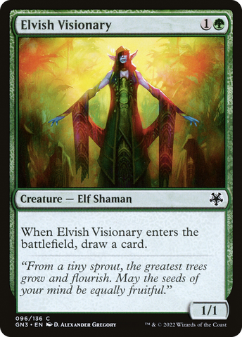 {C} Elvish Visionary [Game Night 2022][GN3 096]