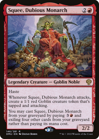 {R} Squee, Dubious Monarch (Promo Pack) [Dominaria United Promos][PP DMU 146]
