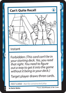 {C} Can't Quite Recall [Mystery Booster 2 Playtest Cards][MB2 PLAYTEST]