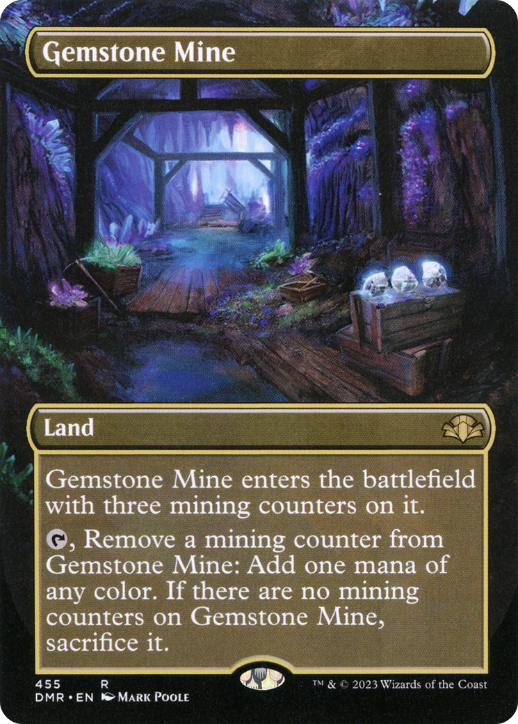 {R} Gemstone Mine (Borderless Alternate Art) [Dominaria Remastered][DMR 455]