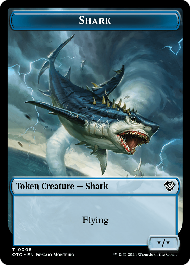 {T} Ape // Shark Double-Sided Token [Outlaws of Thunder Junction Commander Tokens][TOTC 15//6]