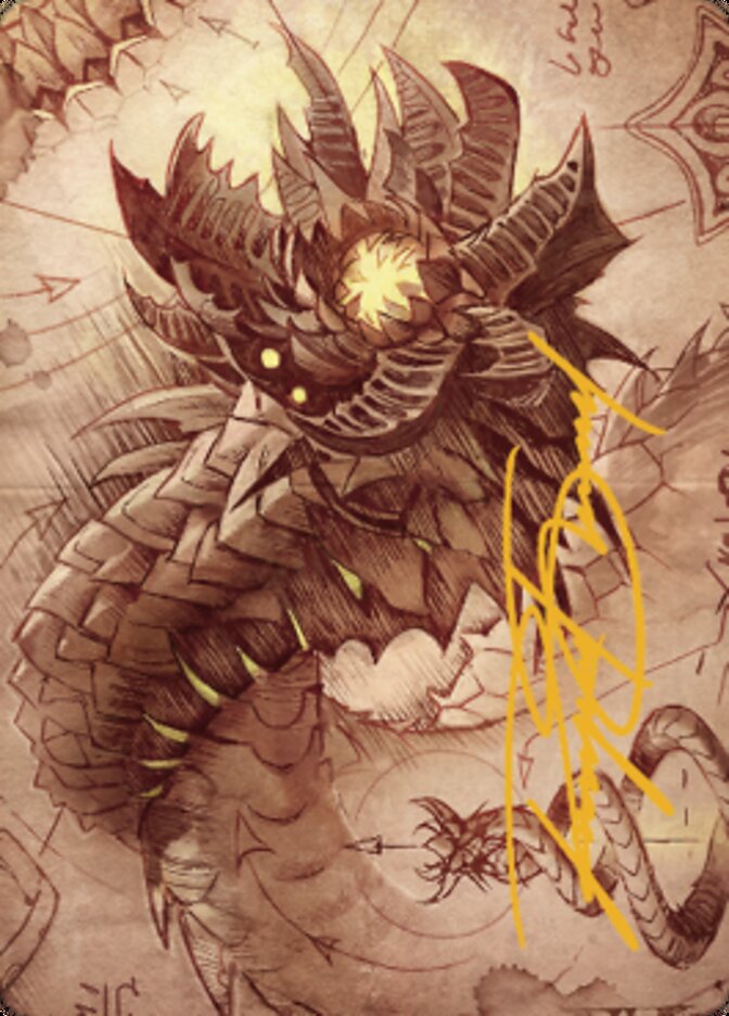 {A} Wurmcoil Engine Art Card (Gold-Stamped Signature) [The Brothers' War Art Series][GS ABRO 081]