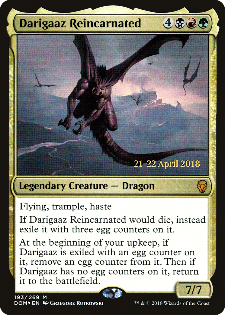 {R} Darigaaz Reincarnated [Dominaria Prerelease Promos][PR DOM 193]