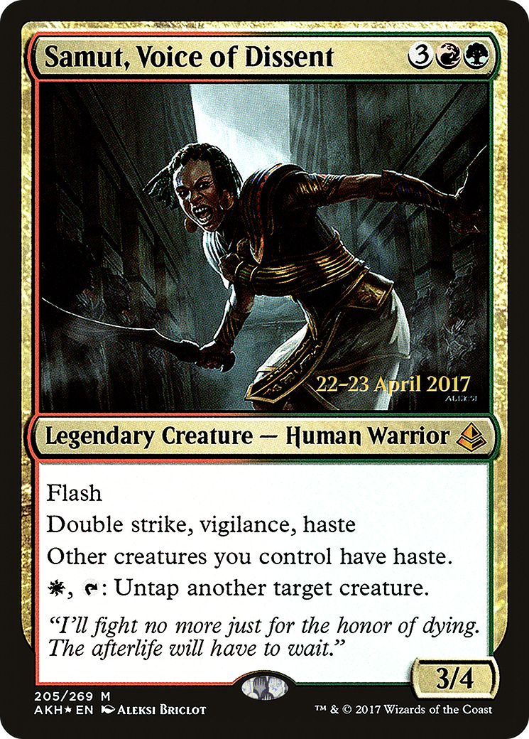 {R} Samut, Voice of Dissent [Amonkhet Prerelease Promos][PR AKH 205]