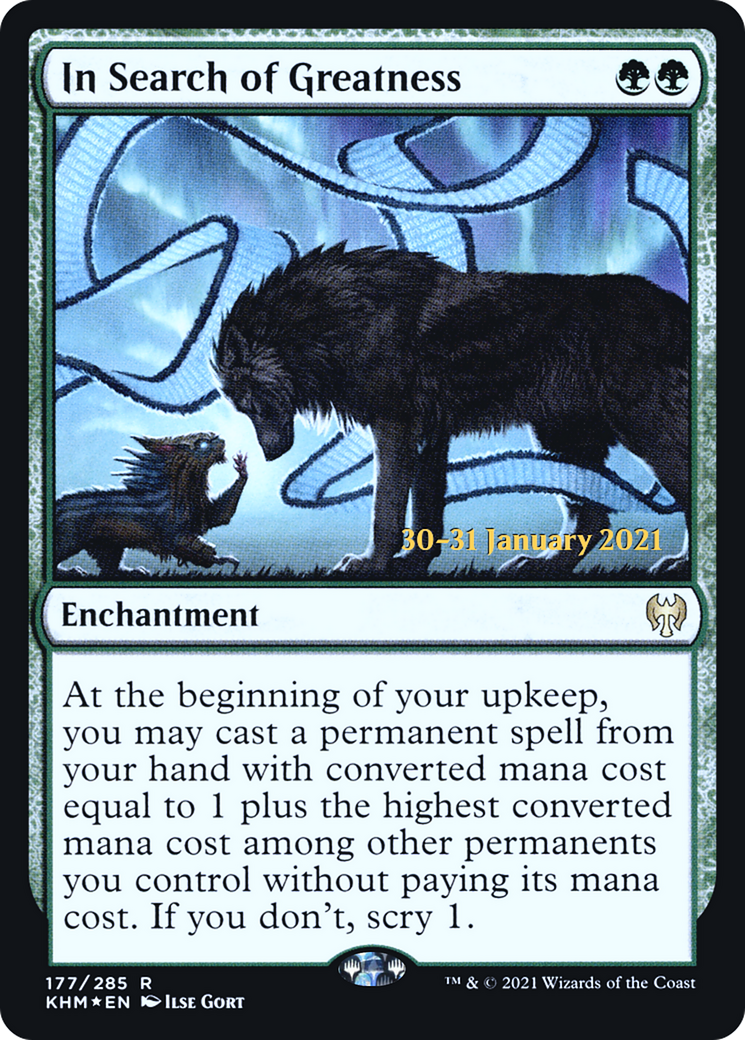 {R} In Search of Greatness [Kaldheim Prerelease Promos][PR KHM 177]