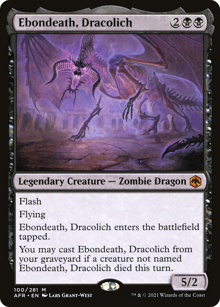 {R} Ebondeath, Dracolich [Dungeons & Dragons: Adventures in the Forgotten Realms][AFR 100]