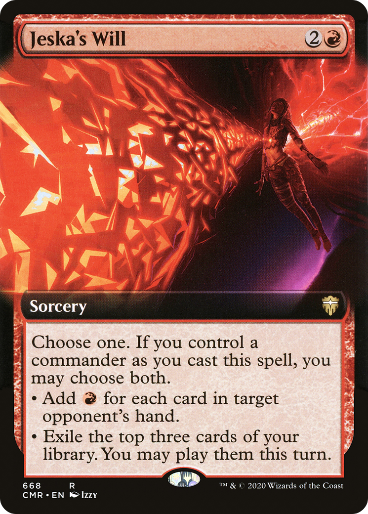 {R} Jeska's Will (Extended Art) [Commander Legends][CMR 668]