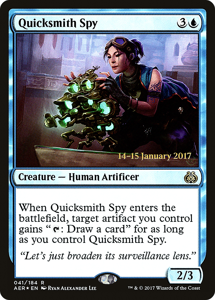 {R} Quicksmith Spy [Aether Revolt Prerelease Promos][PR AER 041]