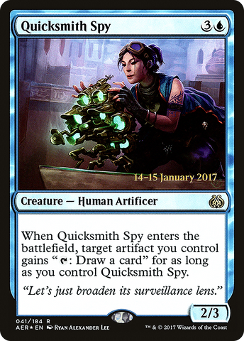{R} Quicksmith Spy [Aether Revolt Prerelease Promos][PR AER 041]