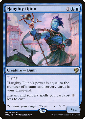 {R} Haughty Djinn (Promo Pack) [Dominaria United Promos][PP DMU 052]