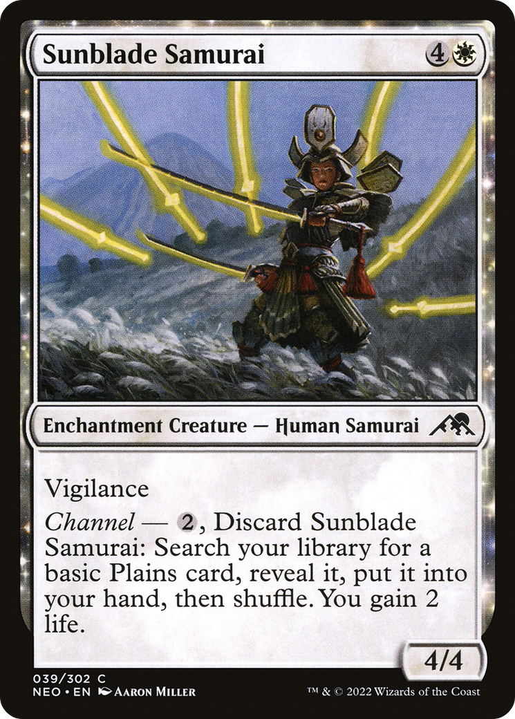 {C} Sunblade Samurai [Kamigawa: Neon Dynasty][NEO 039]