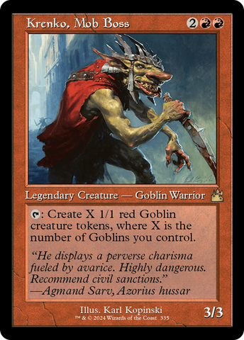 {R} Krenko, Mob Boss (Retro) [Ravnica Remastered][RVR 335]