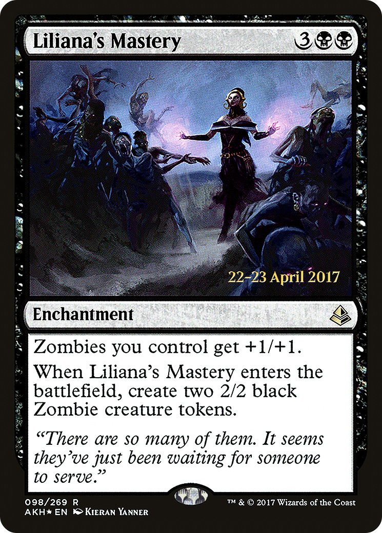 {R} Liliana's Mastery [Amonkhet Prerelease Promos][PR AKH 098]