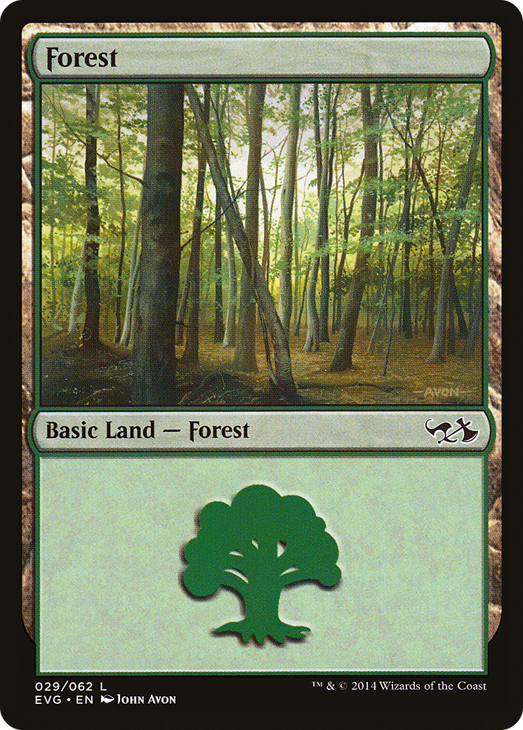 {B}[EVG 029] Forest (29) (Elves vs. Goblins) [Duel Decks Anthology]