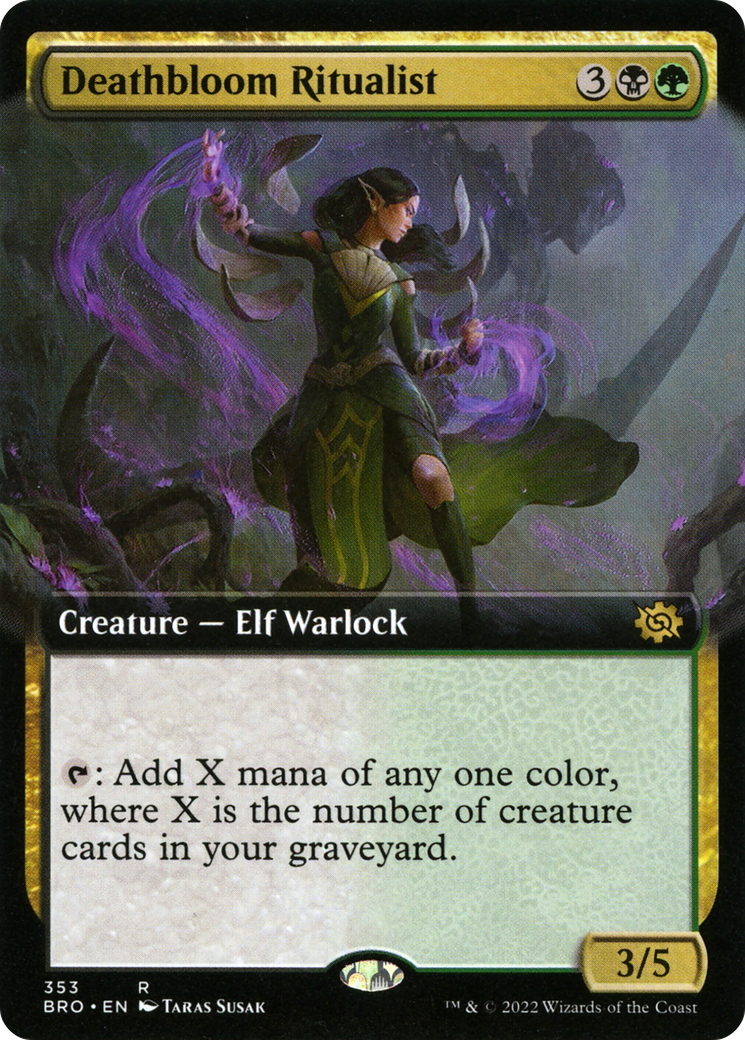 {R} Deathbloom Ritualist (Extended Art) [The Brothers' War][BRO 353]