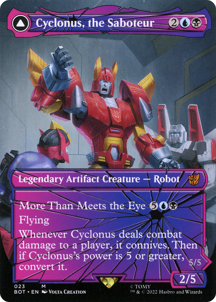 {R} Cyclonus, the Saboteur // Cyclonus, Cybertronian Fighter (Shattered Glass) [Transformers][BOT 023]