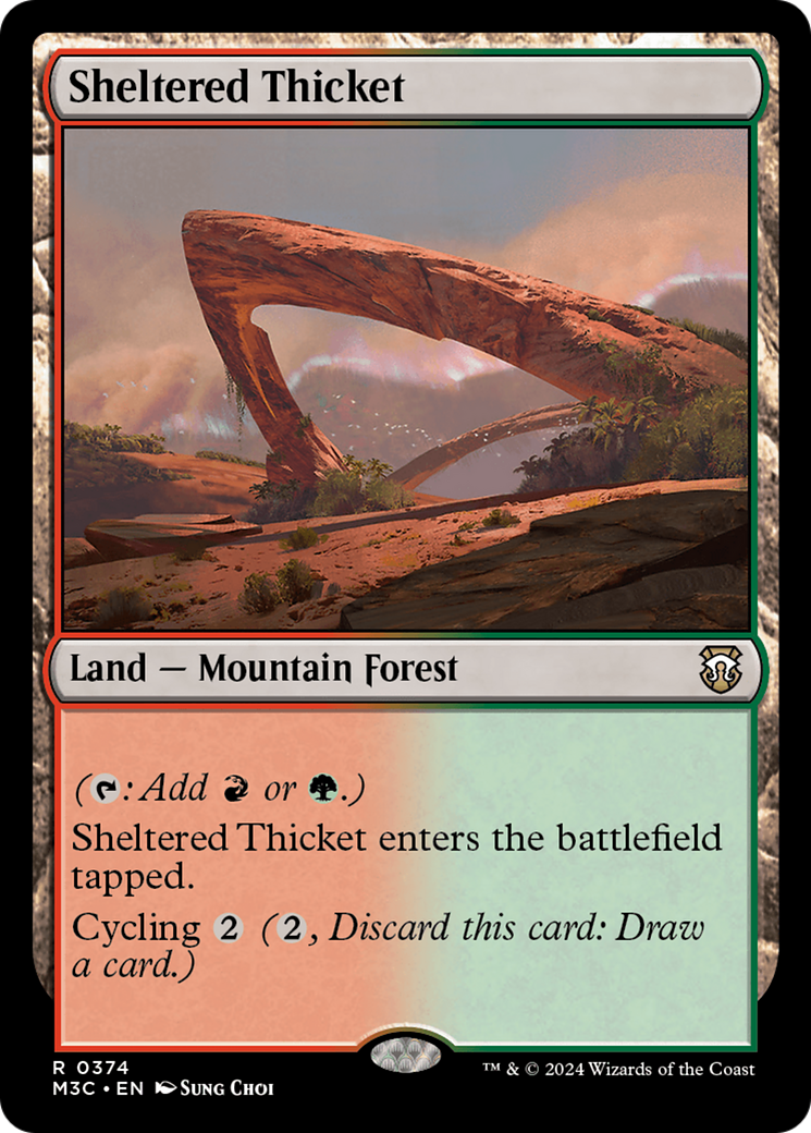 {R} Sheltered Thicket [Modern Horizons 3 Commander][M3C 374]