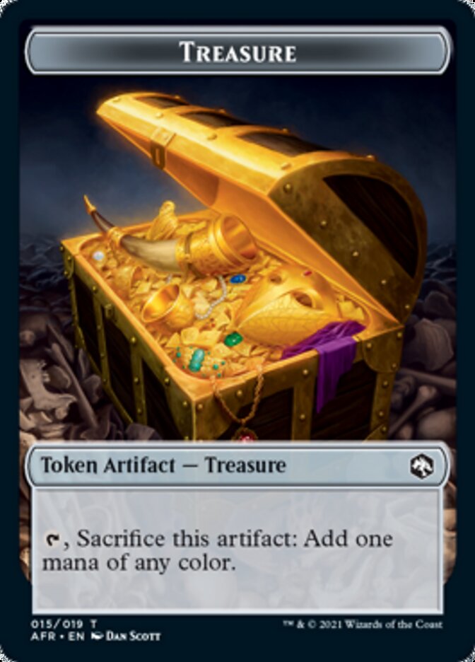 {T} Treasure // Icingdeath, Frost Tongue Double-sided Token [Dungeons & Dragons: Adventures in the Forgotten Realms Tokens][TAFR 015]